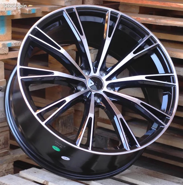 JANTE NEUVE 9X20 5X112 LOOK AUDI SPORT BLACK POLISH ET35 9x20"